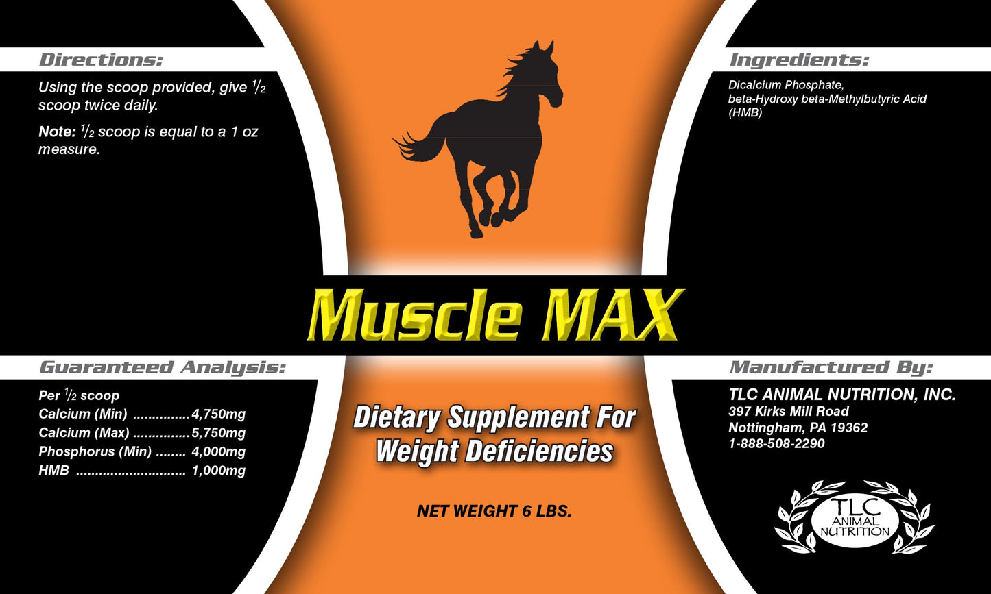 Muscle Max- dietary supplement for weight deficiency